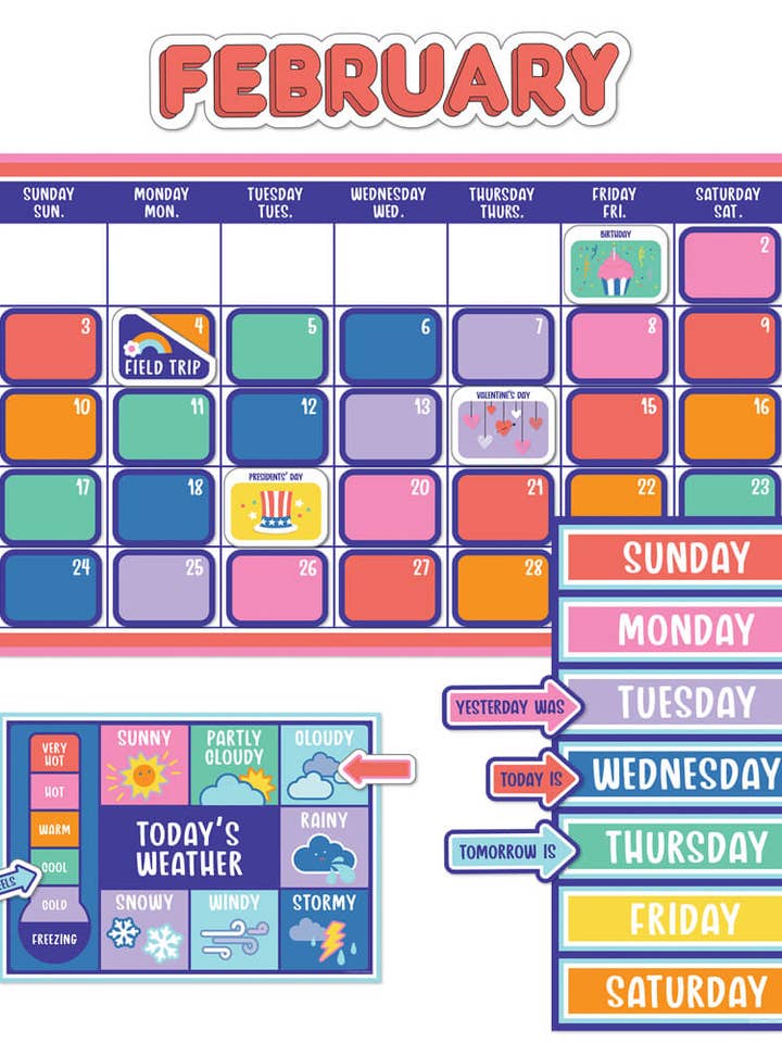 We Stick Together Calendar Bulletin Board Set for wholesale by Carson Dellosa Education