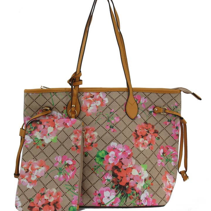 AR New York - Wholesale Tote Bag - Women's - 7922D - Floral 2-In-1 Tote Handbag