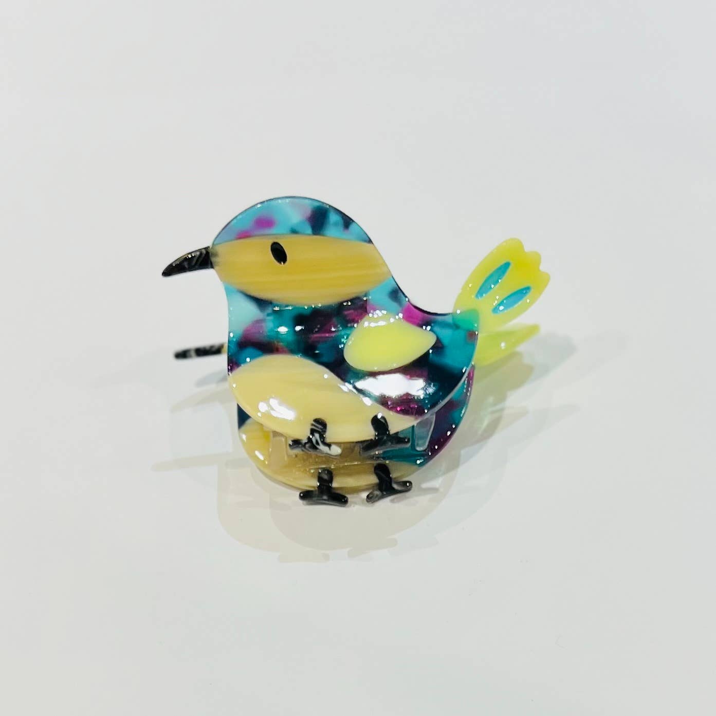 Bijoux 7bis - Wholesale Hair Clip - Women's - Chic nature hummingbird-shaped resin hair clip accessory0