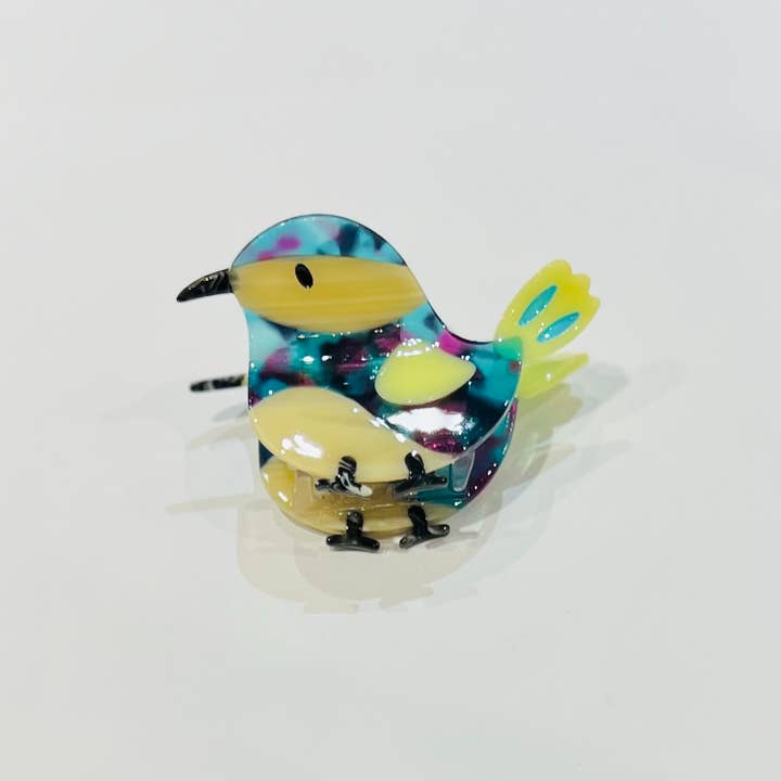 Bijoux 7bis - Wholesale Hair Clip - Women's - Chic nature hummingbird-shaped resin hair clip accessory