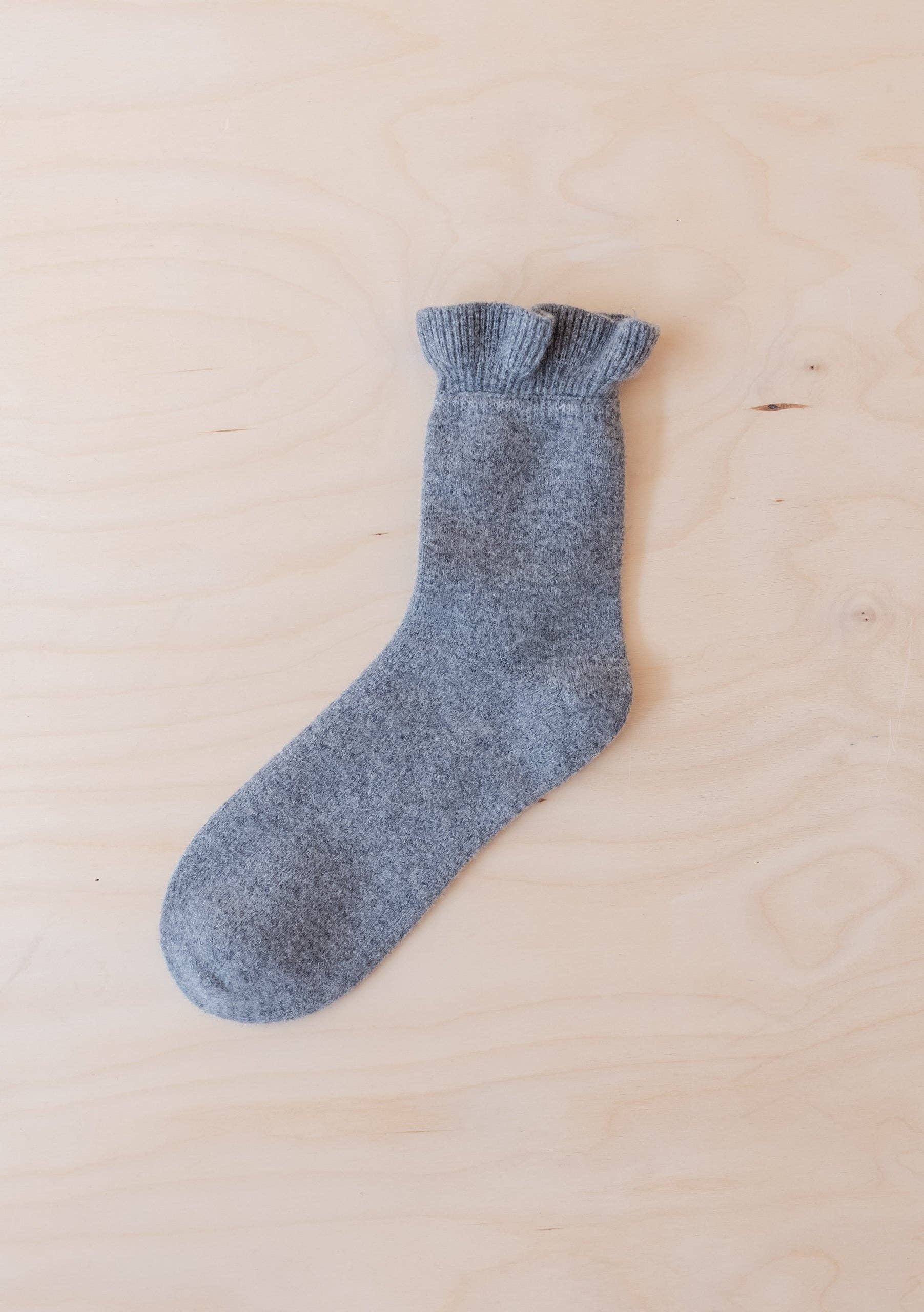 TBCo – wholesale Socks – Women's – Merino Wool Socks in Charcoal Frilly1