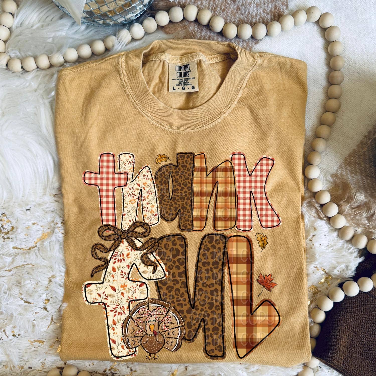 Glaime - Wholesale T-Shirt (Graphic) - Women's - Thankful Comfort Colors Shirt, Preppy Fall Sweatshirt0