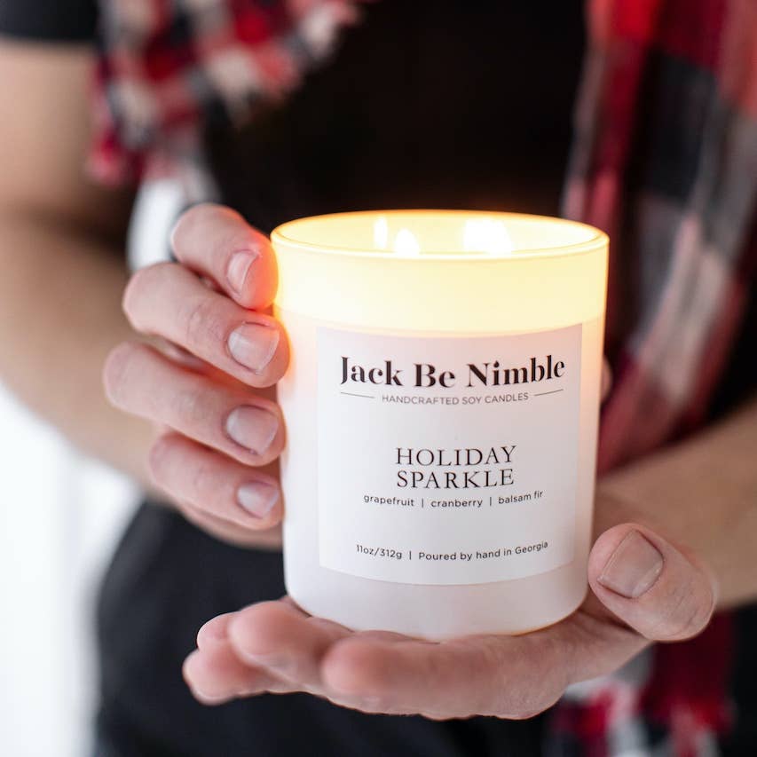 Jack Be Nimble Candles - Wholesale Jar/Filled Candle - 11oz Holiday Sparkle • Christmas Scented Soy Candle7