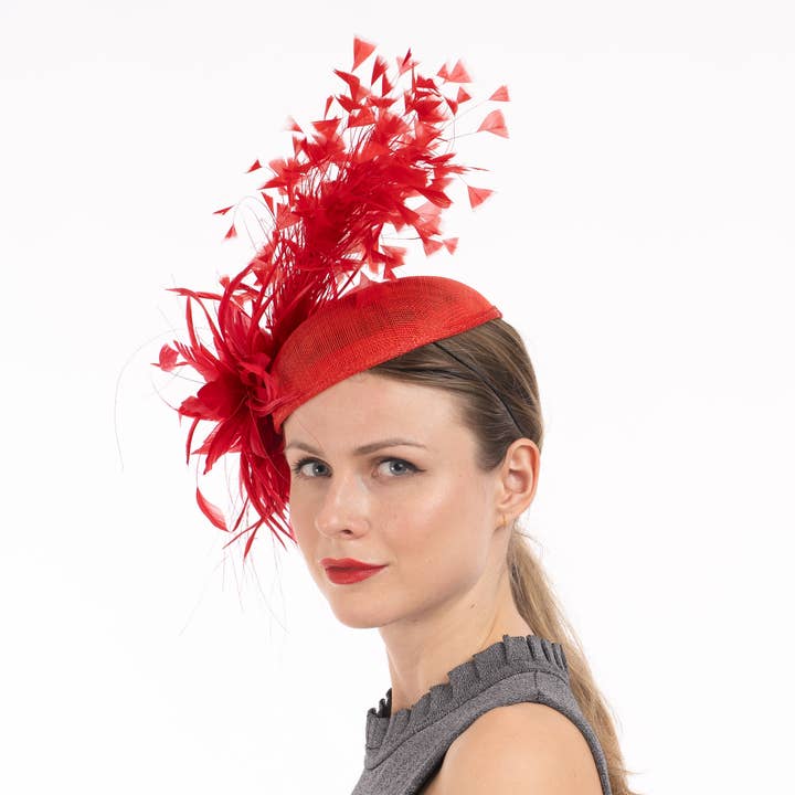 KaKyCo - Wholesale Fascinator hat – Women's - Small Base With Variety Feather On Top Fascinator | AJ780S1