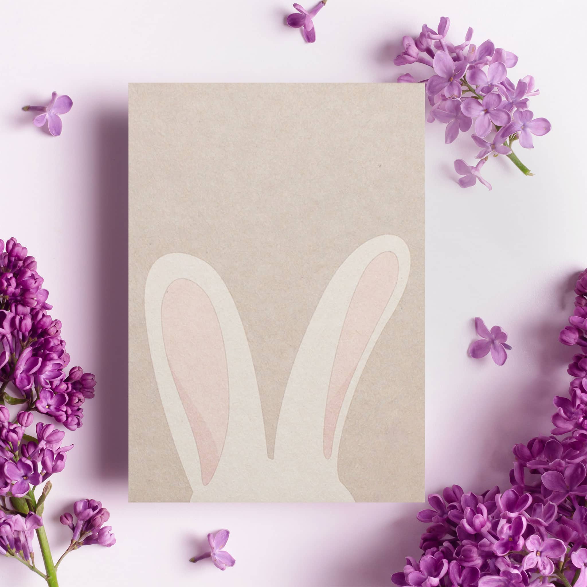 My Pretty Circus - Wholesale Easter Card - Simple Easter card: Happy Easter card bunny ears pink3