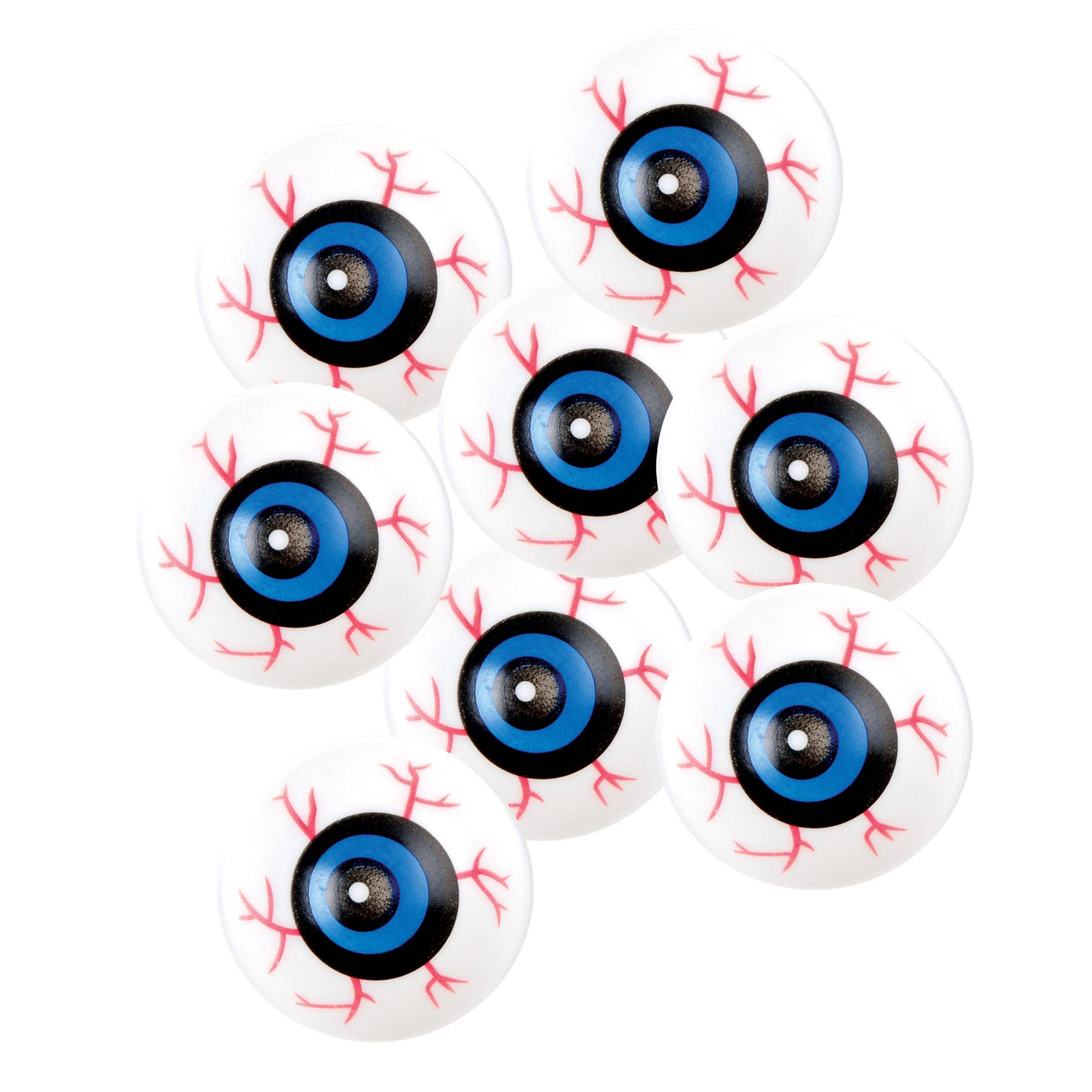 Beistle - Wholesale Decal - Party Decorations - 1¼" White Plastic Eyeballs, 8 per package0