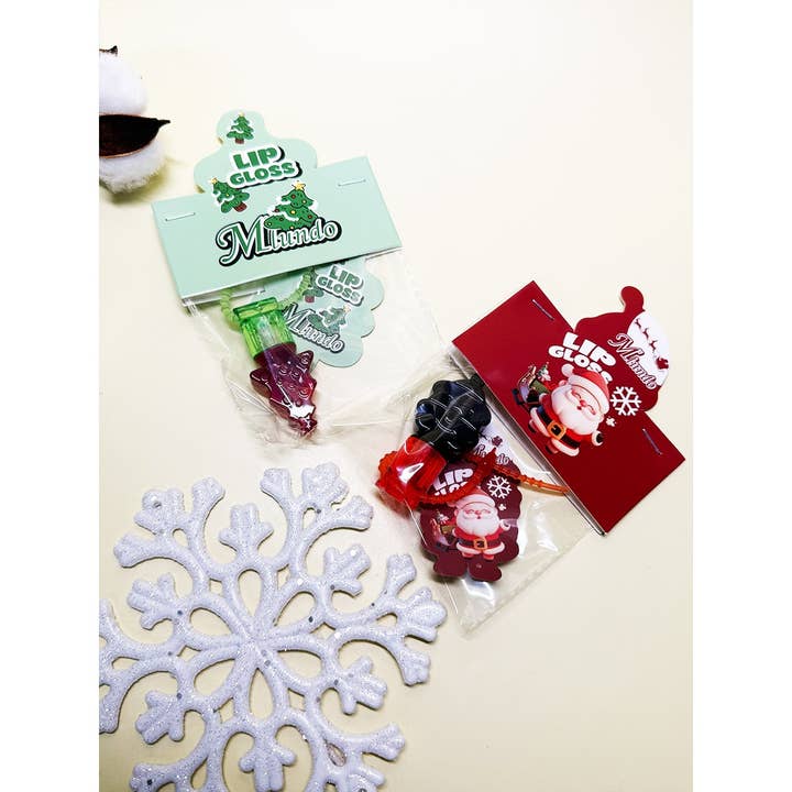 ASSORTED COLOR Christmas Pocket Ready Lip Gloss for wholesale on Faire3