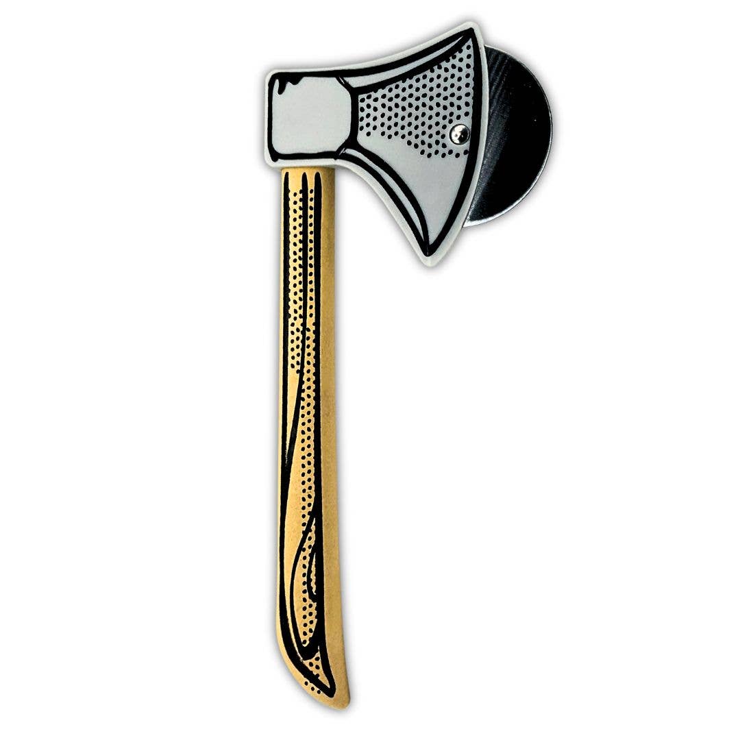 Everyday Objects - Wholesale Pizza Wheel - Slice 'N Dice Pizza Cutter Hatchet - Stainless Steel Blade4