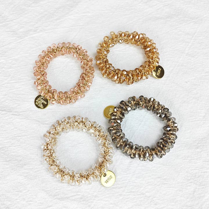 ACCITY - Wholesale Scrunchie - Women's - Beaded Crystal Hair Tie Bracelet for Women_CWAHA01312