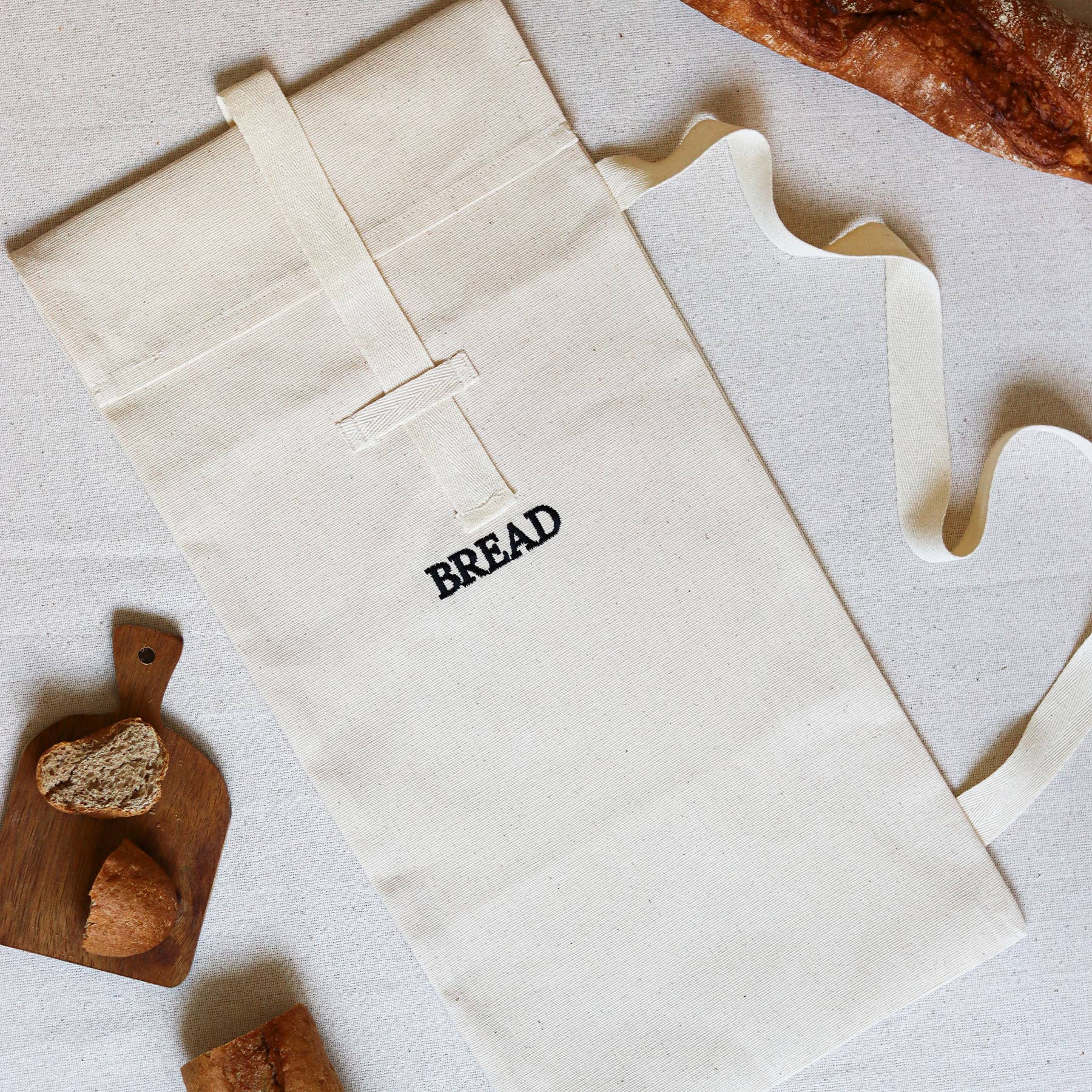 Beige & Stone USA – wholesale Livsmedelsförvaring omslag/väska – Canvasbomull Naturlig Portabel Brödpåse6