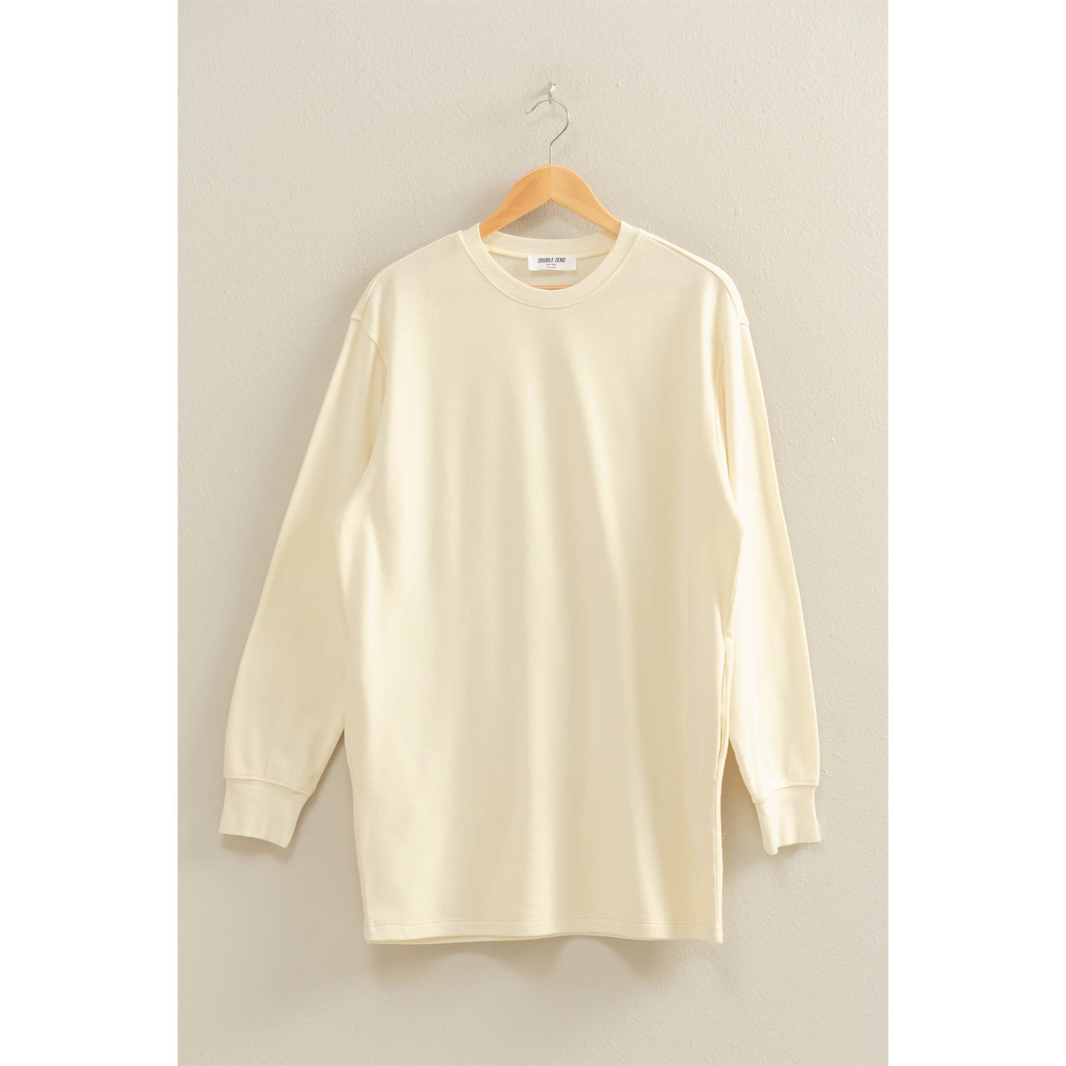 Double Zero - Venta al por mayor Vestido - Mujer - Vestido sudadera mini de gran tamaño lavado mineral0