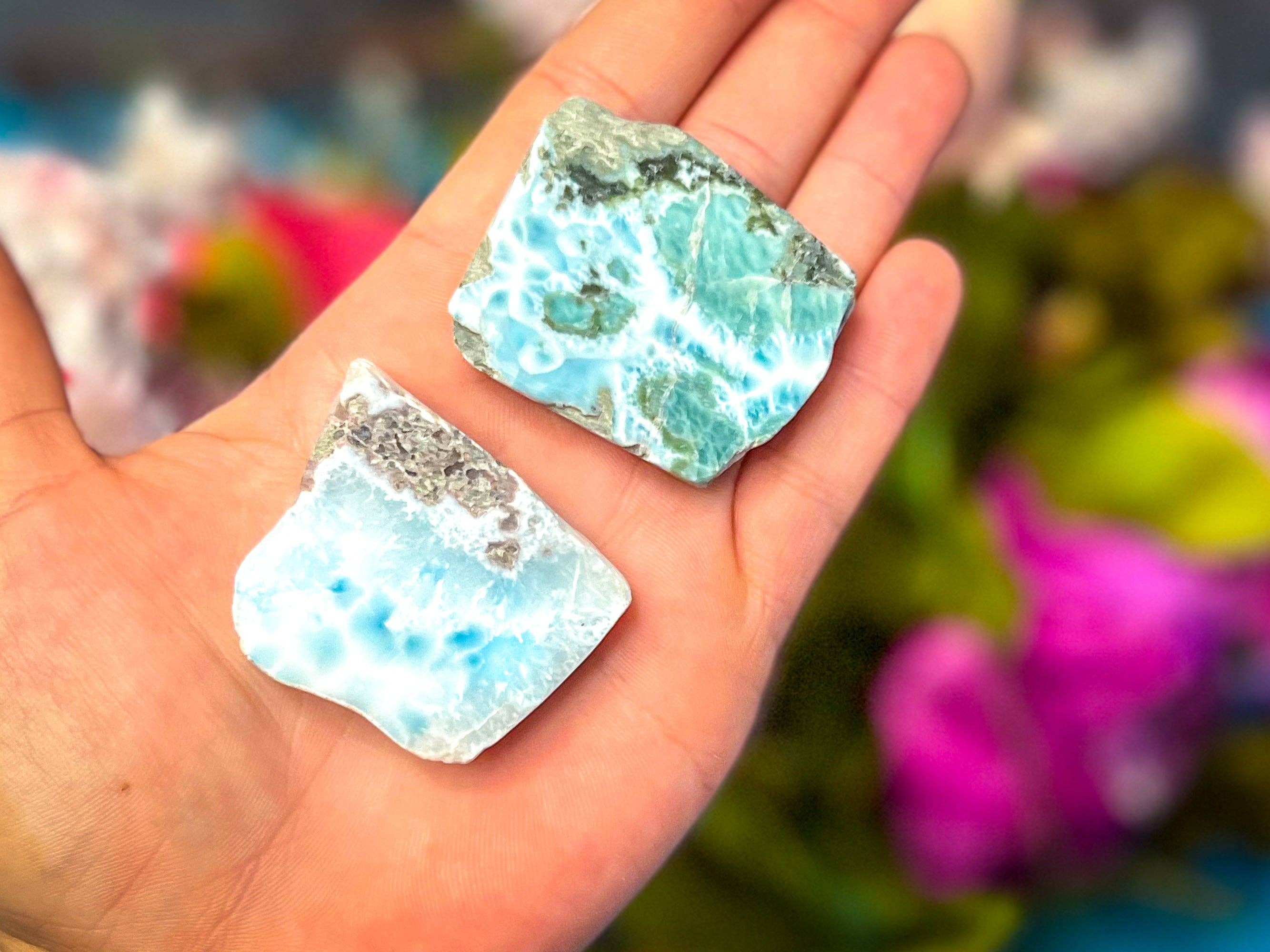 Mandala Gems - Venta al por mayor Piedras/cristales espirituales - Láminas pulidas de larimar de buena calidad7