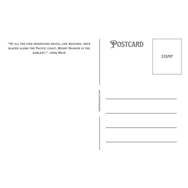 Traildust Goods - Wholesale Postcard - Mt Rainier Vintage Inspired Linen Style 4x6 Postcards 6