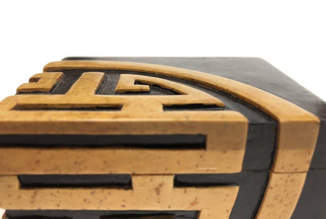 The Niger Bend – Großhandel Dekoschachteln – Long Life Symbol kleines Rechteck Speckstein Schmuckschatulle Dekor Box4