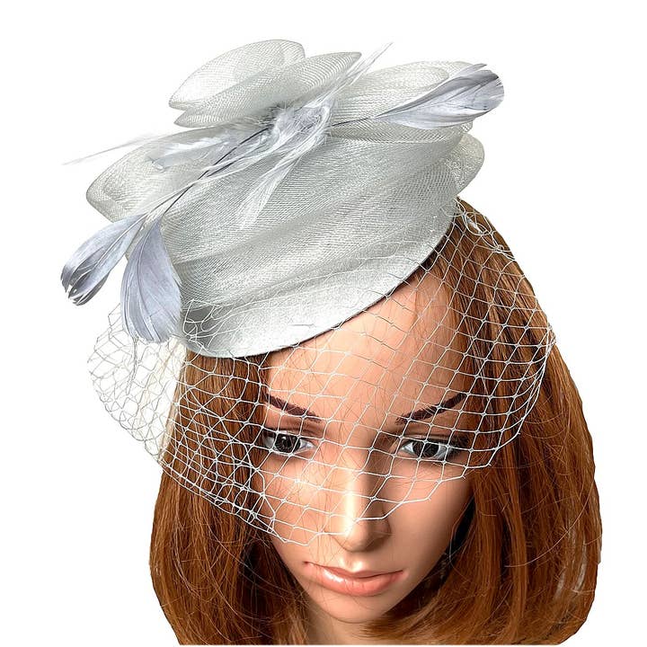Diacly - Wholesale Fascinator Hat - Women's - Flower Mesh Veil Flapper Fascinator s165