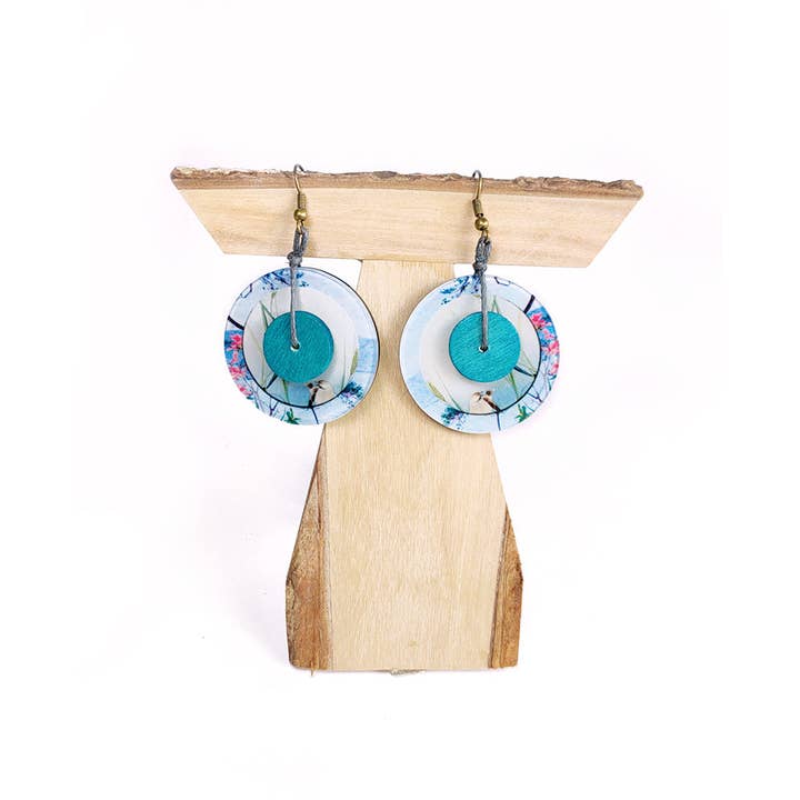 NOA ECCO - Wholesale Dangle Earrings - AKINA earrings with reproduction of Koson and Perry
