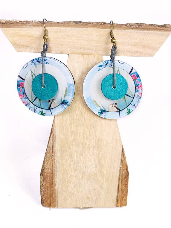 AKINA earrings with reproduction of Koson and Perry for wholesale by NOA ECCO