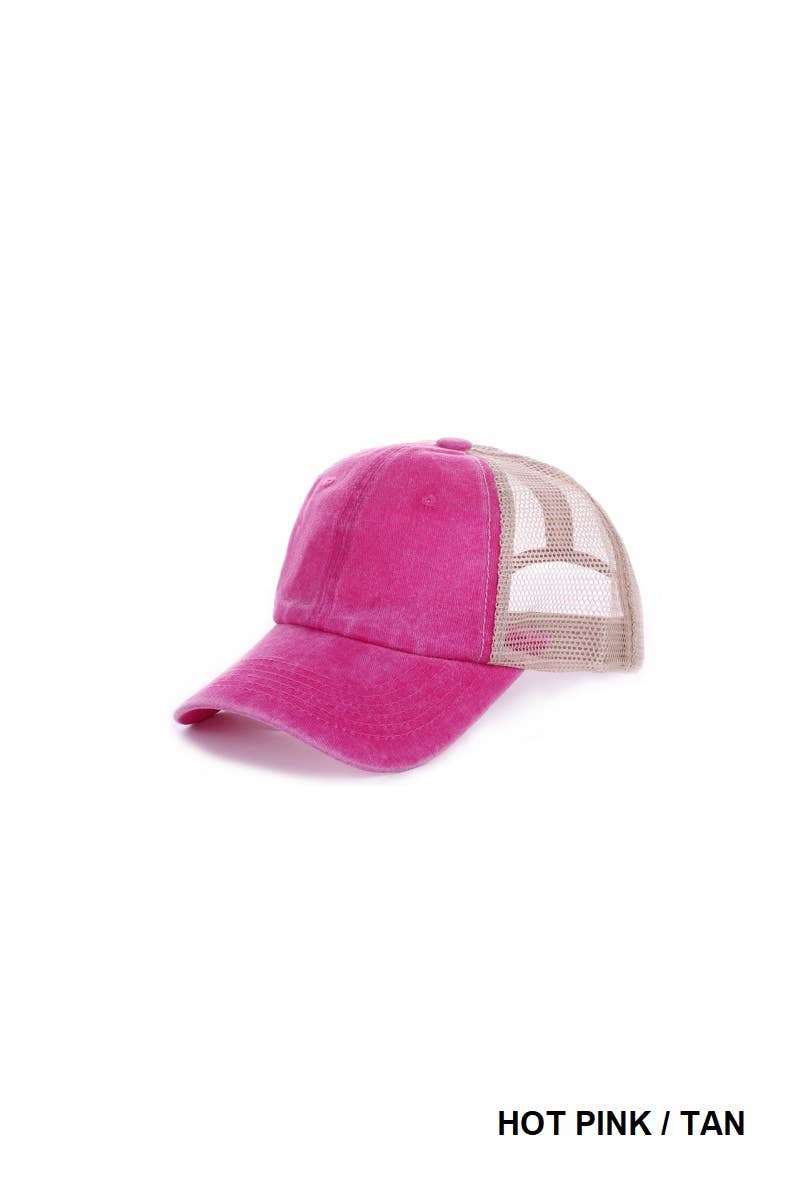 42POPS - Wholesale Baseball Cap - Women's - `.Vintage Washed Trucker Hat Baseball Cap23