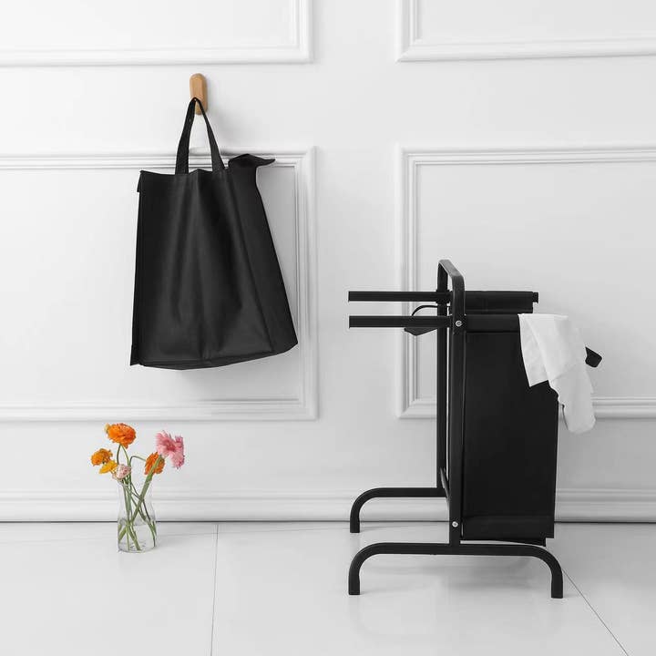 39F Inc. - Wholesale Laundry Hamper - 2-Tier 110L Black Laundry Hamper with Lid & Sort Cards4