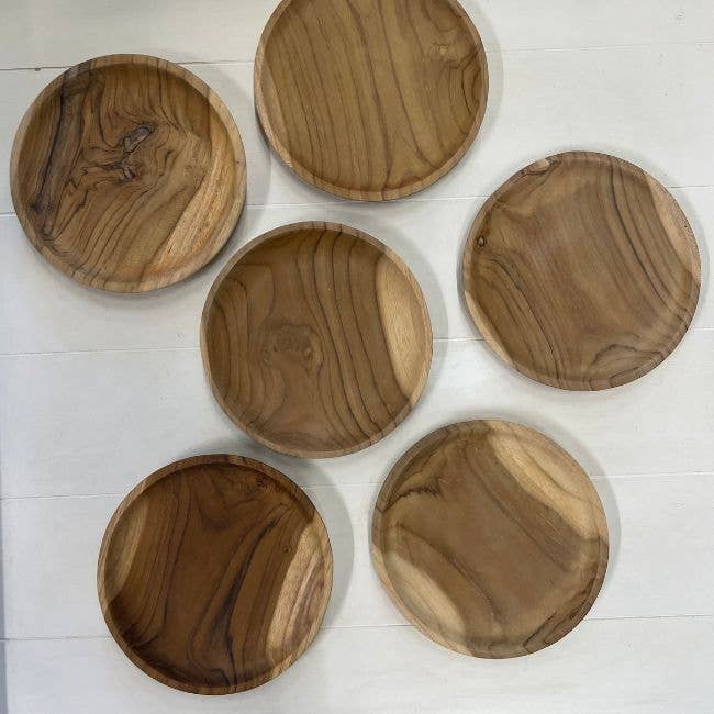ByBazz - Wholesale Dienblad - Schaaltje van teak hout, 11 cm diameter3