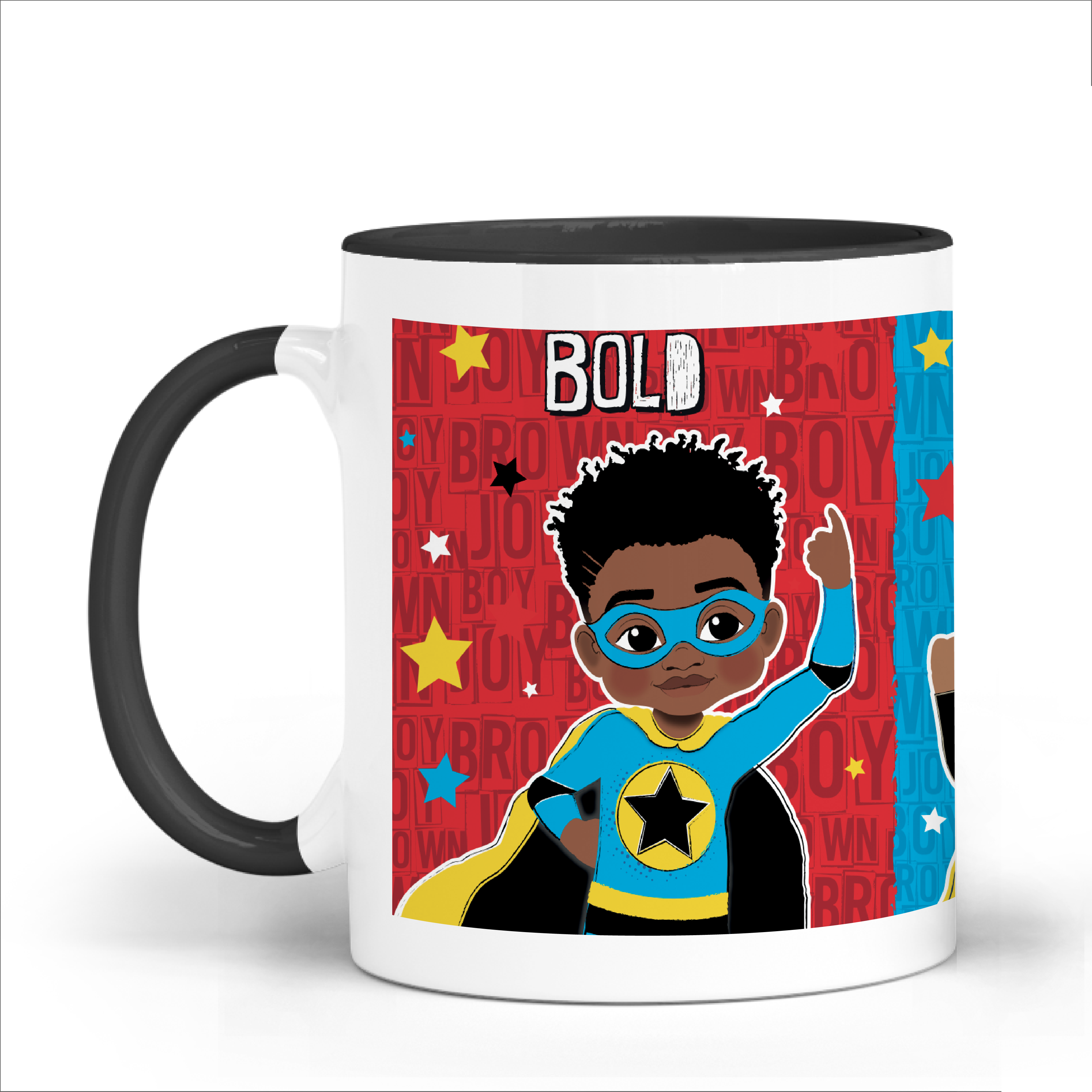 Fefus Designs - Wholesale Coffee Mug - Kids & Baby - Melanin Boy Magic Mug | Superhero Gift for Boys | Unique Birthday & Christmas Gift | Fefus Designs6