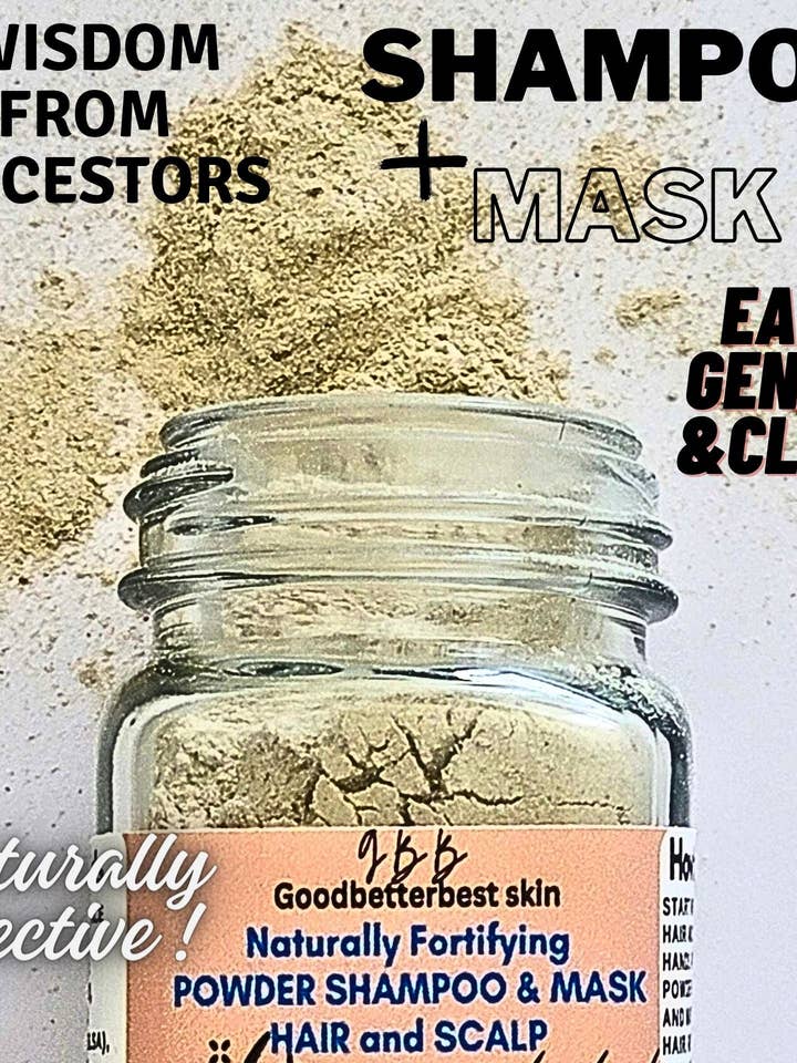 Nettoyant nutritif en poudre à mousse pour cheveux et cuir chevelu 4 oz pour la vente par gbb Goodbetterbest Skin