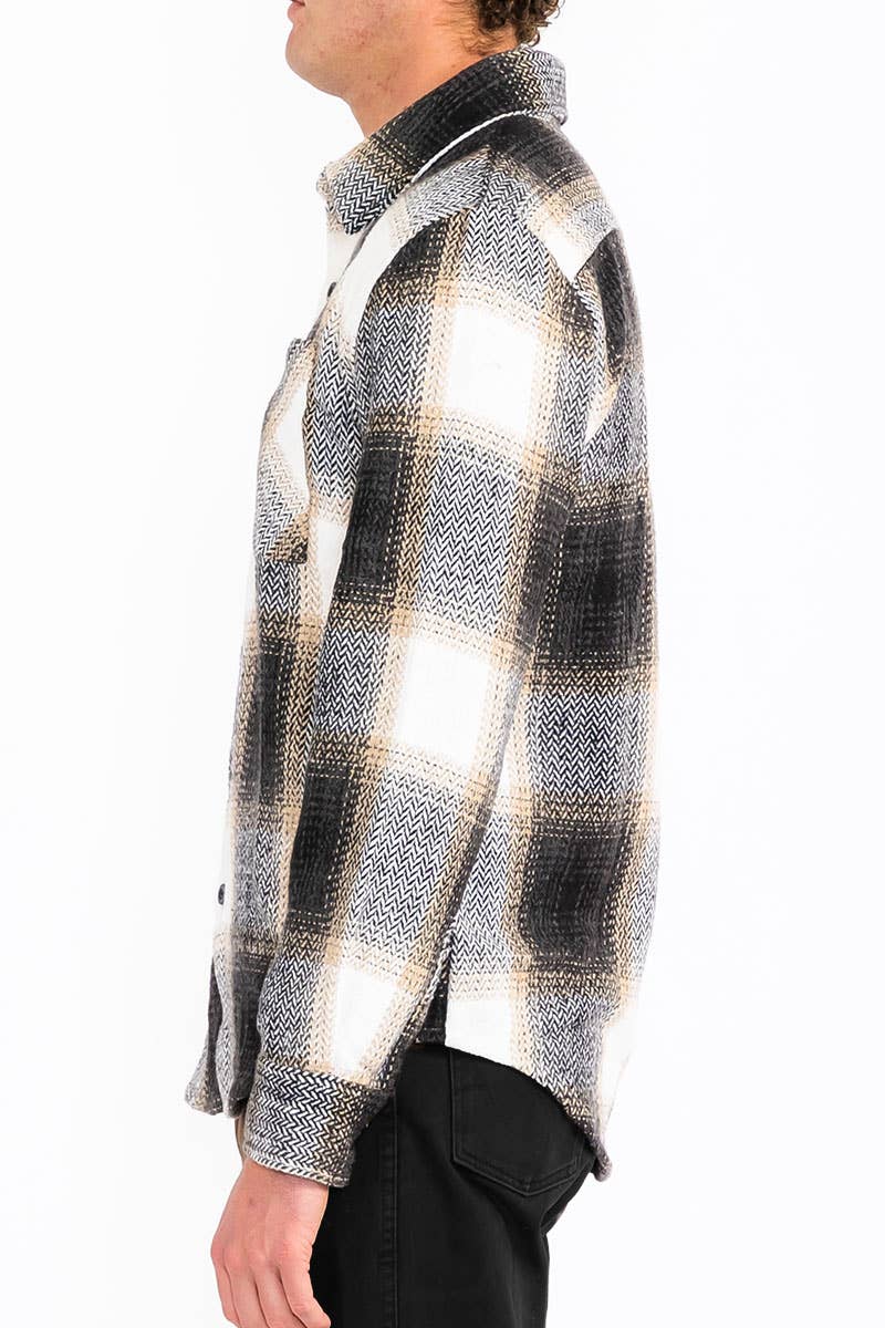 WEIV - Wholesale Shirt Jacket/Shacket - Men's - Unisex Flannel Shirt Jacket Shacket Long Sleeve1