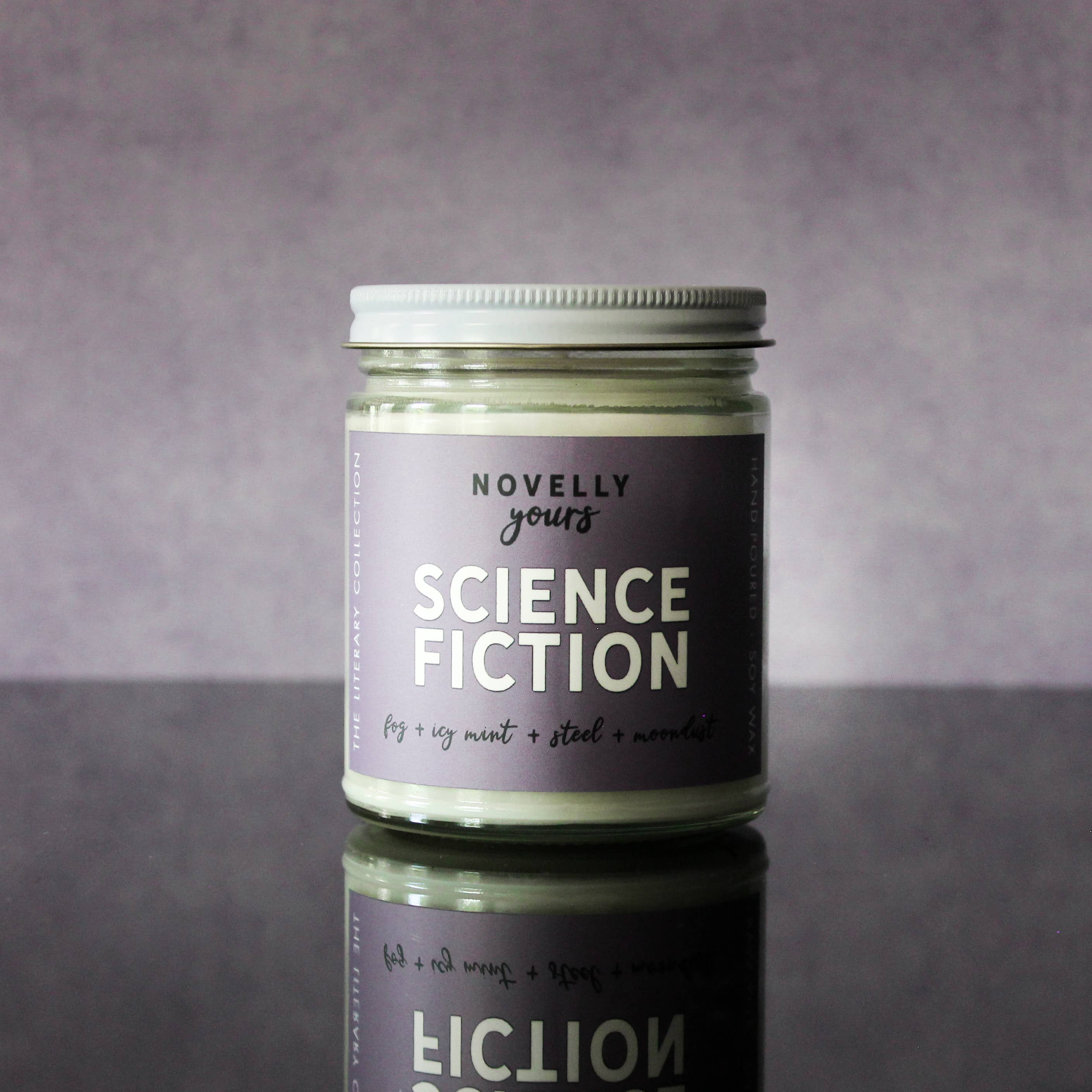 Novelly Yours - Wholesale Jar/Filled Candle - Science Fiction Candle | Literary Candle for Sci-Fi Fans3