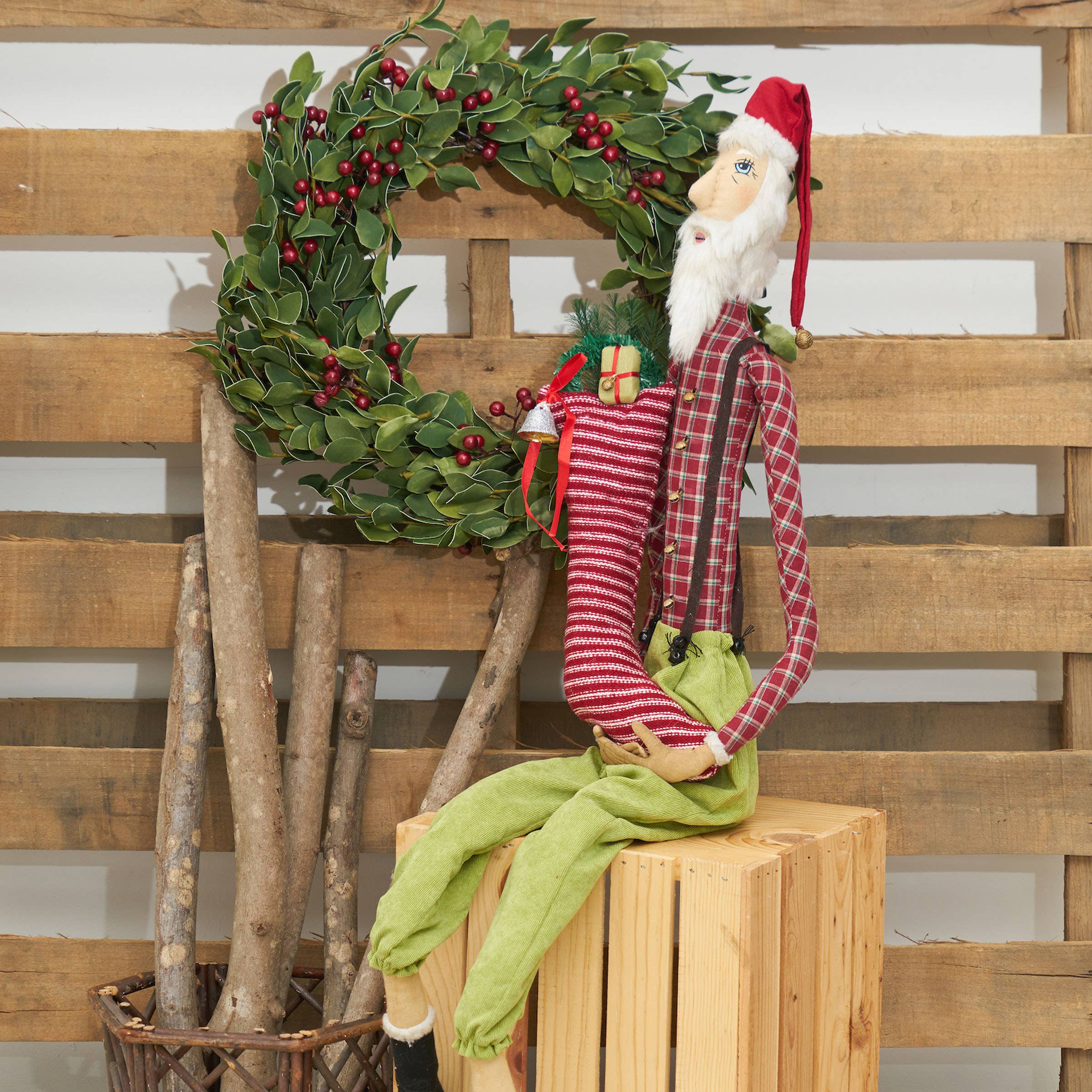 C&F Home - Wholesale Christmas Decoration - Sleepy Time Santa Gathered Traditions Art Doll1