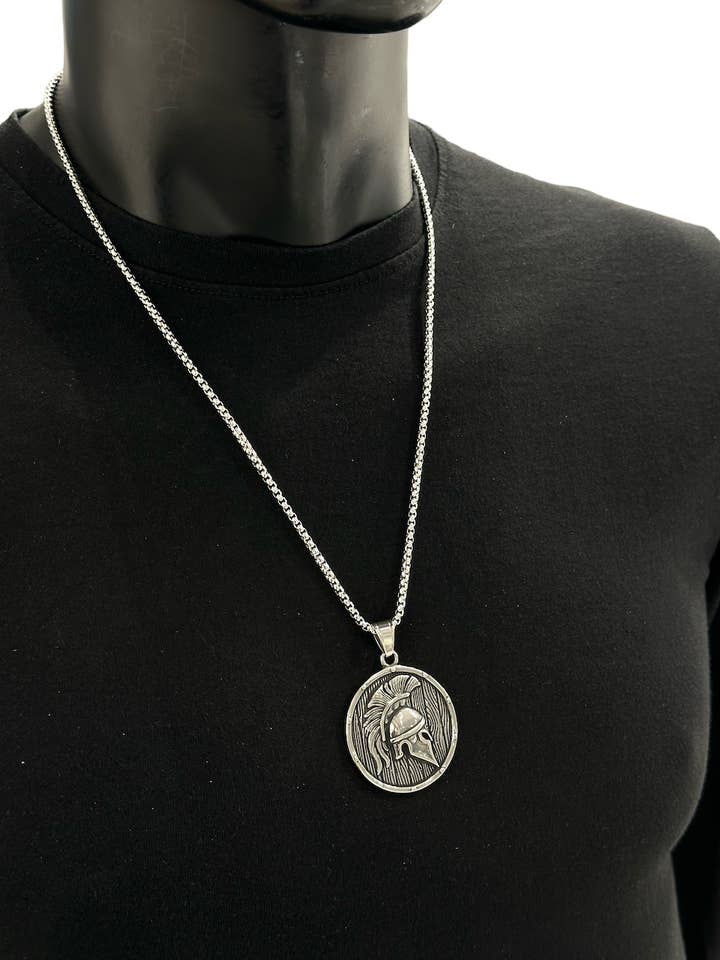 Men's stainless steel pendant 224TG08 for wholesale by BYREN | ÉLINE L'ATELIER