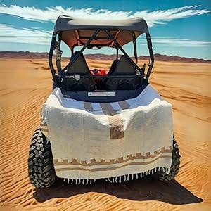 West Path - Wholesale Throw blanket - Southwest Mexican Blanket - Desert Cactus Blanket Tan White2