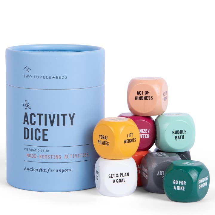 Two Tumbleweeds - Wholesale Dice - Activity Dice - Inspiration for Mood-boosting Activities