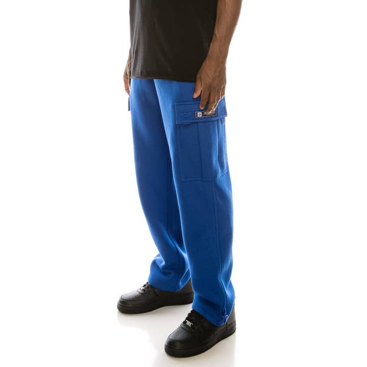 Victorious - Wholesale Pants - Men's - FL77 SOLID FLEECE HEAVYWEIGHT CARGO SWEATPANTS (OPEN PACK)34
