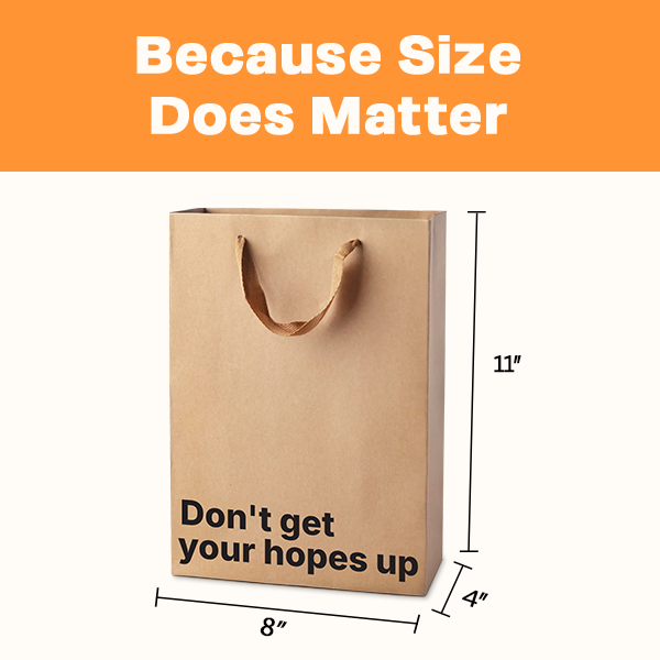 MilkToast Brands - Vendita all'ingrosso Buste regalo - Sacchetto regalo « Don't Get Your Hopes Up »1