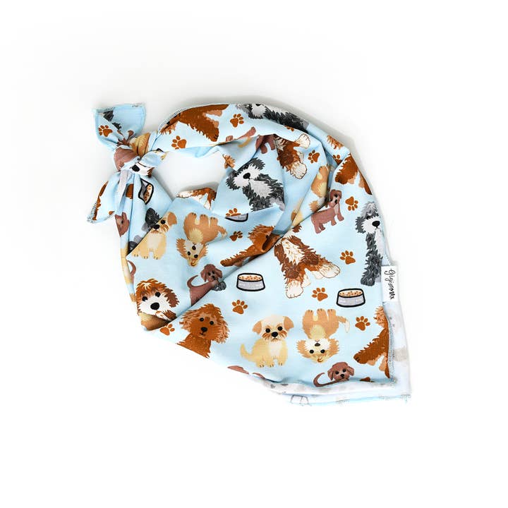 Gigi and Max - Wholesale Pet Bandana - Dog - Griffin Dog Bandana Matching Accessory Doodle Print