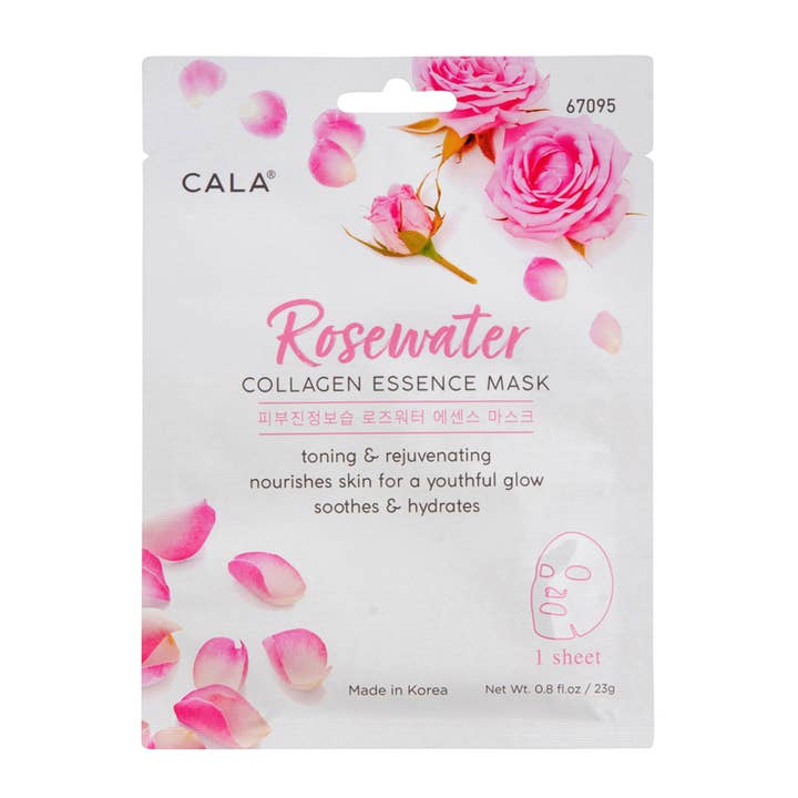 PINEAPPLE Beauty - Wholesale Skincare Face Mask - CALA 67095 Essence Facial Mask Sheet Rosewater - 12pc