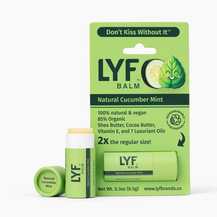 LYF BRANDS – Engroshandel Læbepomade – LYF Balm - Luksuriøs Naturlig Læbepomade - Agurkemynthe