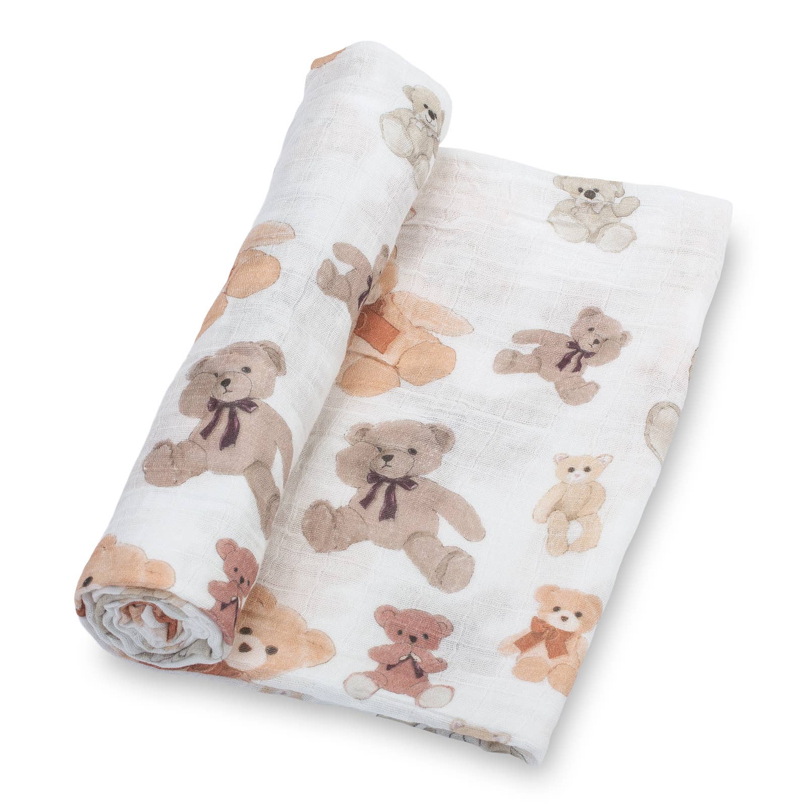 LollyBanks - Wholesale Swaddle - Baby - Bear Hugs Baby Muslin Swaddle Blanket