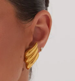 HoopLa - Wholesale Stud/Post Earrings - Frigg- Sky Wing Stud Earring- Stainless Steel Waterproof4