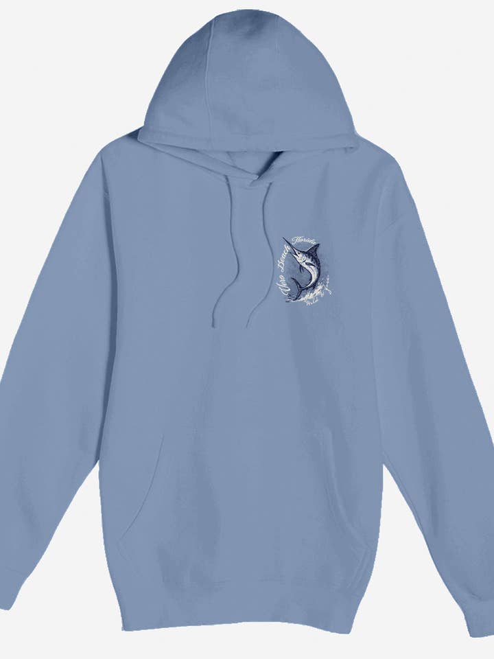 Textile Graphix - Wholesale Hoodie - Women's - Vintage Marlin Hoodie – Customizable Coastal Wildlife Design7