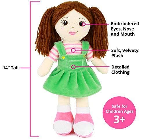 OrangeOnions - Wholesale Doll - Kids - 14" Rag Doll Allie Play Time By Eimmie1