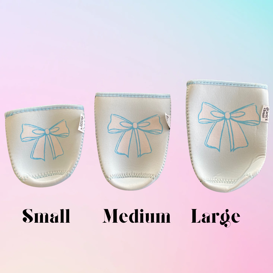 Gracie's Closet - Wholesale Drink Huggers & Koozies - Bow Iced Coffee Sleeve1