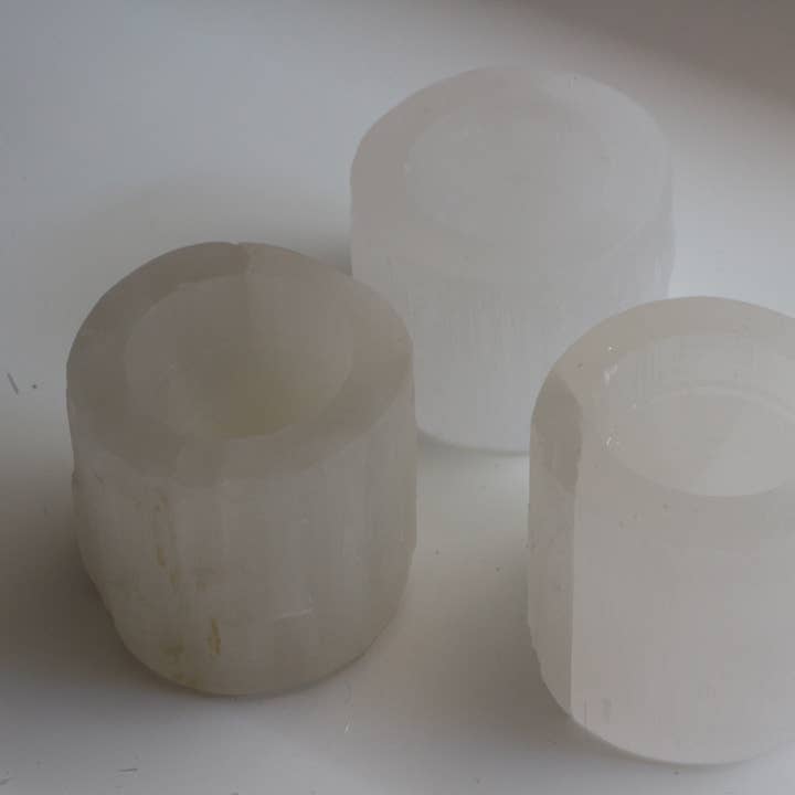 OnlineMineralen.nl - Wholesale Candle Holder - Seleniet theelichthouder1
