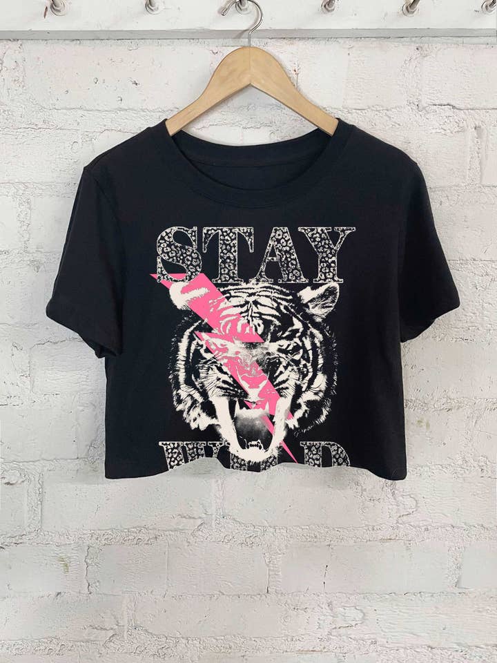 Rustee Clothing - Wholesale Screen Printed T-Shirt - Women's - STAY WILD1