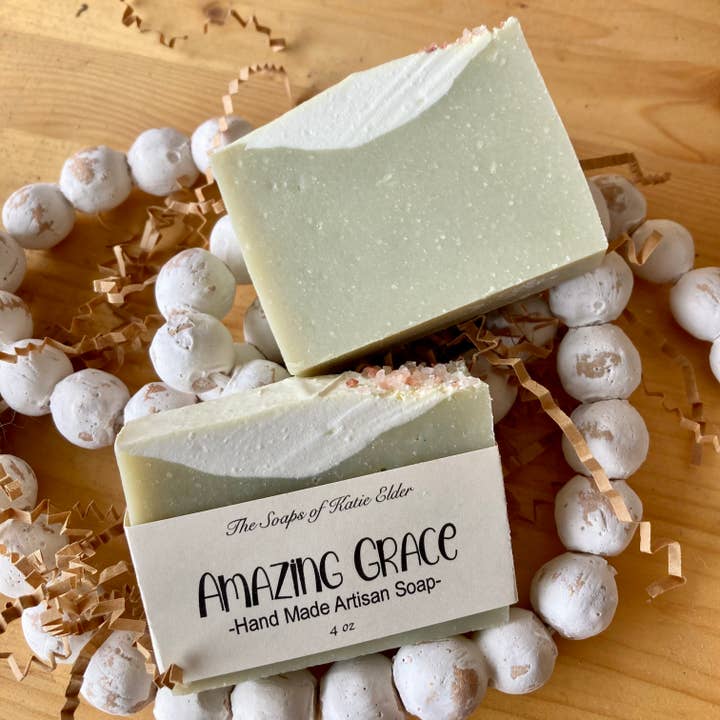 Amazing Grace Soap Bar 4-4.5 oz Cold Process Soap for wholesale by The Soaps of Katie Elder