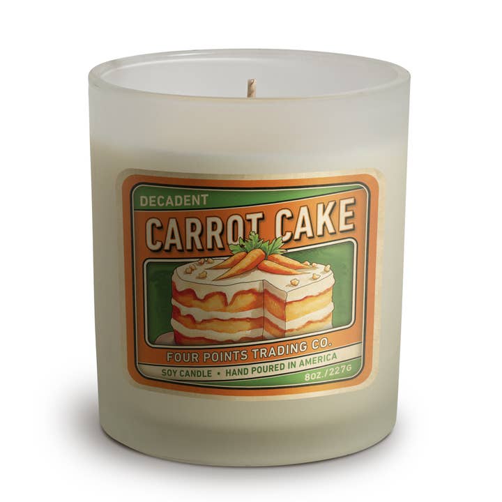 Carrot Cake 8 oz Soy Candle for wholesale by Four Points Trading Co