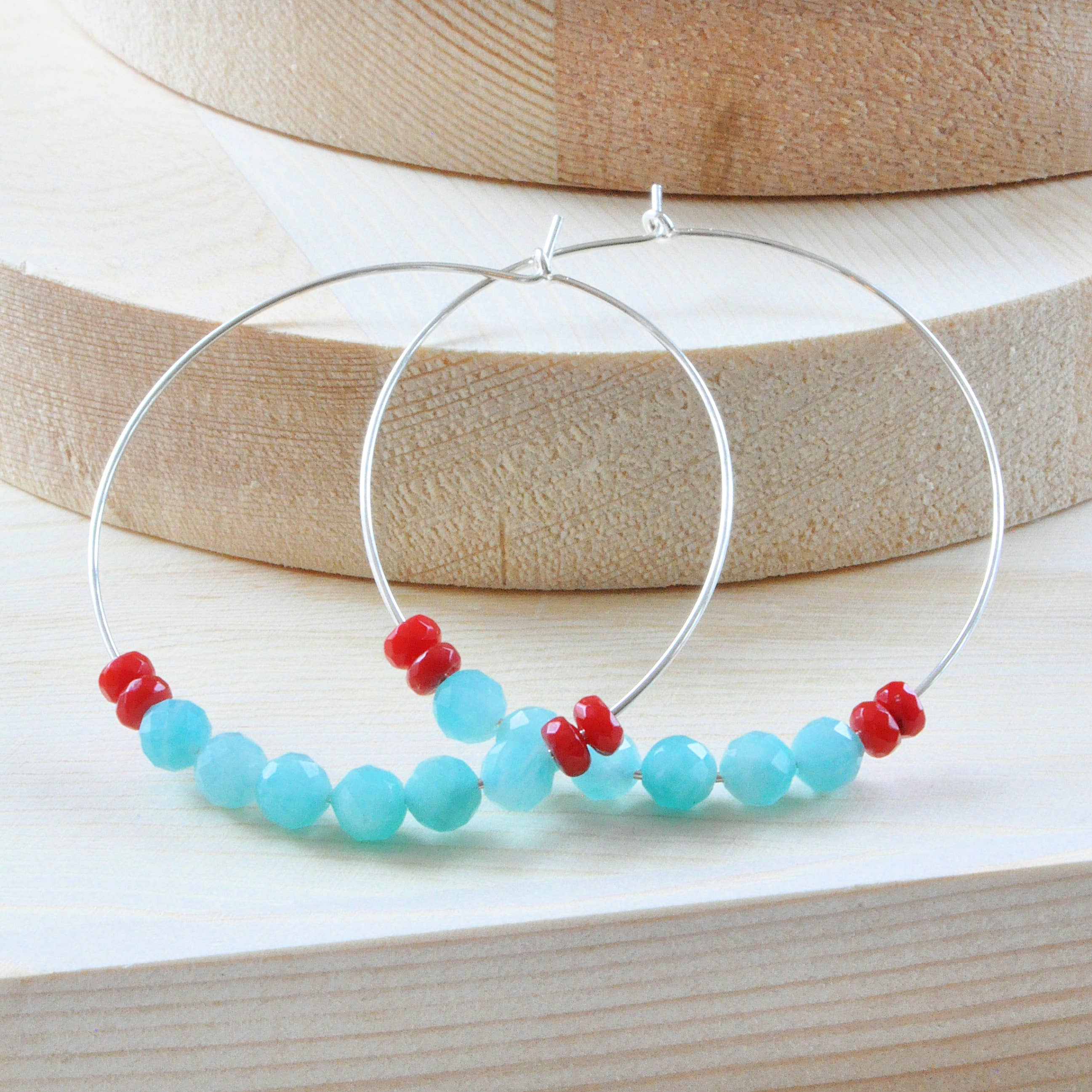 Libby & Smee - Vendita all'ingrosso Orecchini a cerchio - Orecchini a Cerchio in oro con grandi pietre preziose17