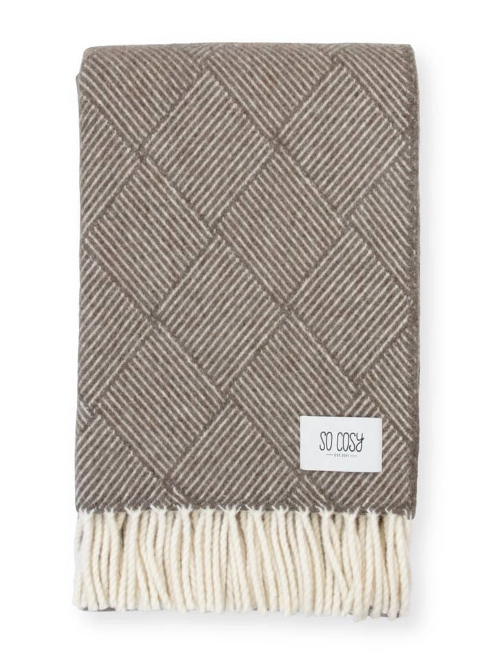 Cobertor de Lã Derry Uruguay – Cinzento Fumado (140 x 240 cm) por atacado de So Cosy Ltd.