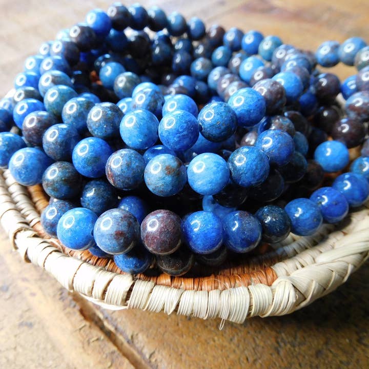 Gemstone Stretch Bracelet Blue Chrysoprase Enhanced for wholesale by Superior Stones & Gifts INTL LLP