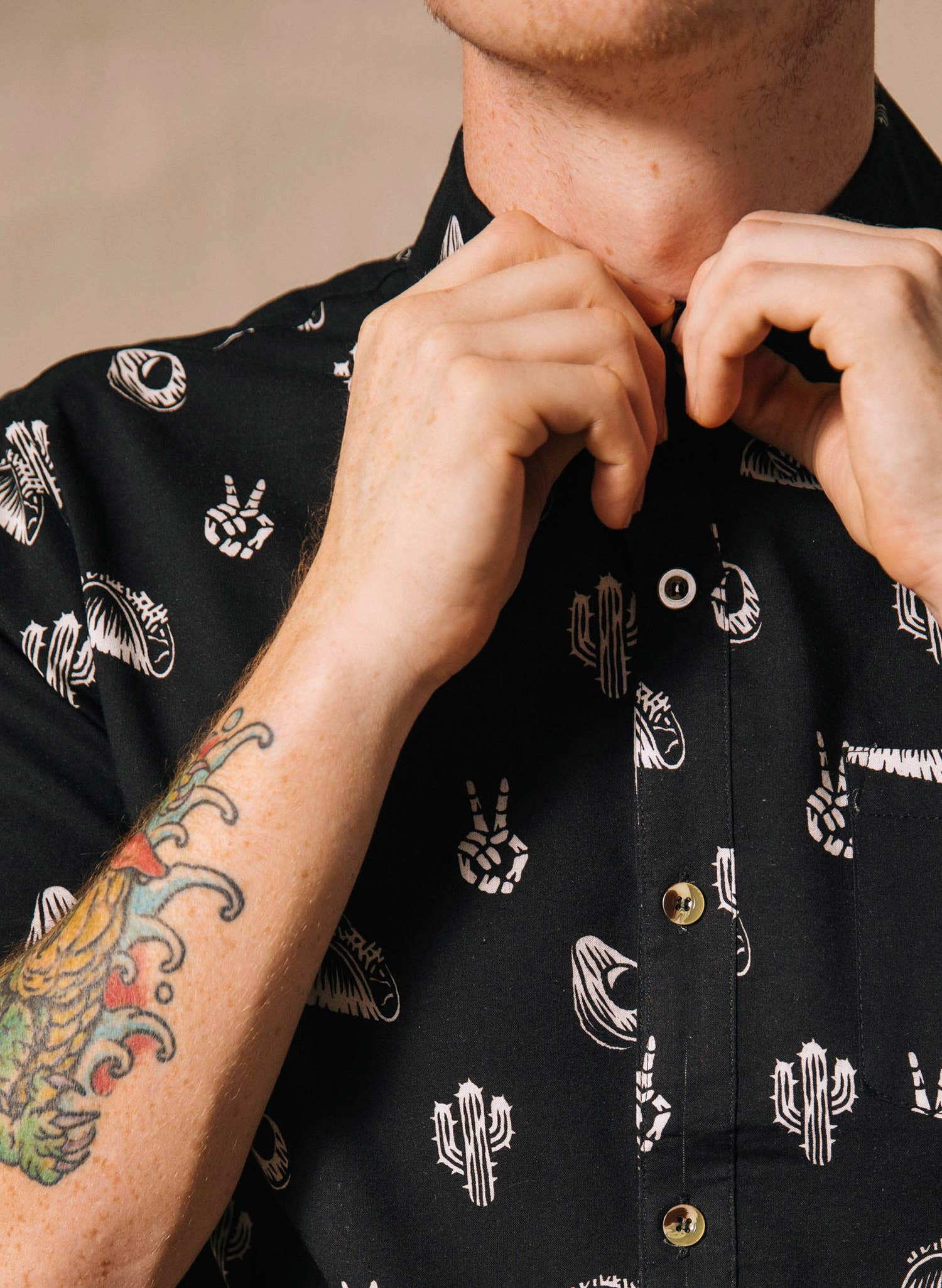 Pyknic - Wholesale Button Down Shirt - Unisex - No Problemo Cactus Tacos Casual Button Down Shirt Men Women9